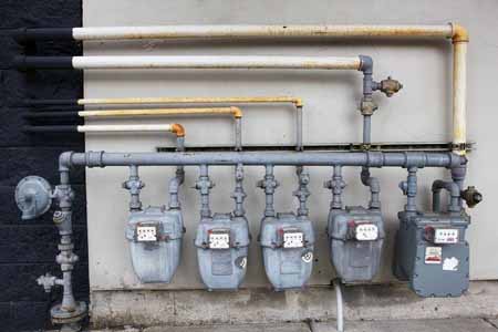 gas meter / gas pipeing