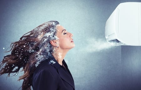 women in joying cooling system