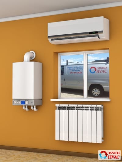 boiler, radiator, air conditioning installation